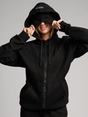 Airplane Mode Travel Zip Hoodie - Obsidian (black) xs